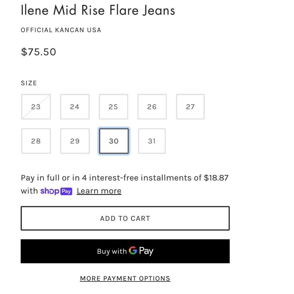 KanCan Ilene Mid Rise Flare Jeans Black SZ 30 - Picture 9 of 11